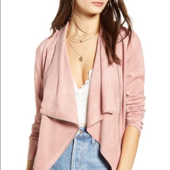 Anthropologie Blank NYC Faux Suede Drape Front Size Small EUC - Picture 3 of 9